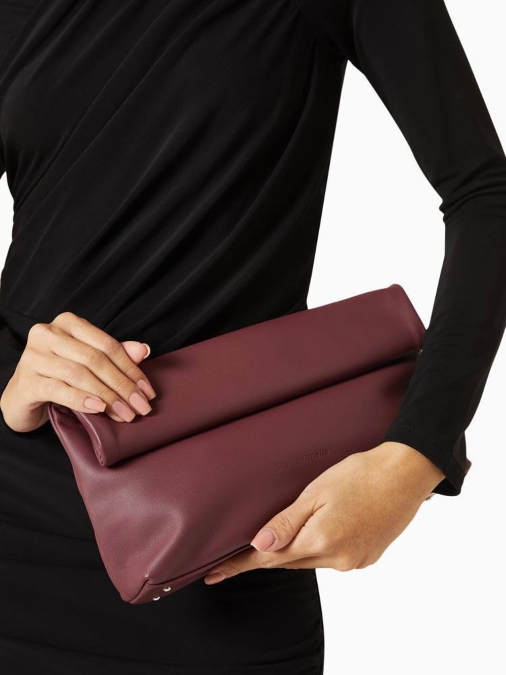 Studio Amelia Clutch Bag in Burgundy - excellent condition
